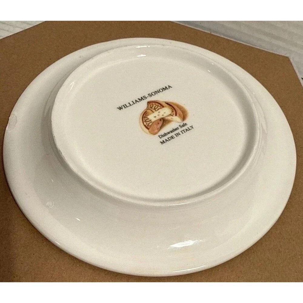 Williams-Sonoma Set of 3 Cheese Appetizer Plates Made In Italy 6.25” Please Read